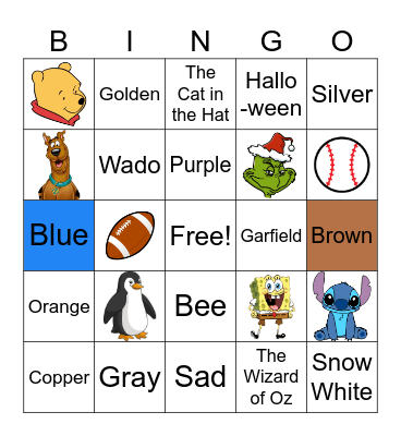 Color Our World Bingo Card