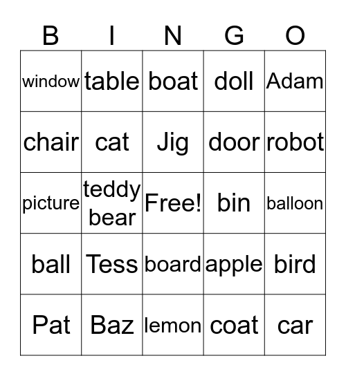 Bingo for Timur Bingo Card