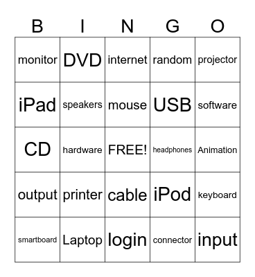Mrs. Mc's Technology Bingo Card