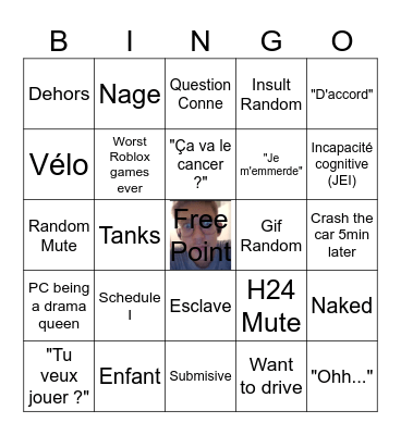 Anri Bingo Card