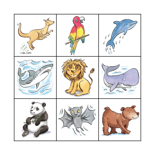 animalsKB3 Bingo Card