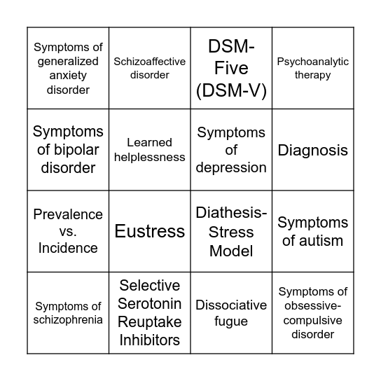 Retrieval Bingo Card