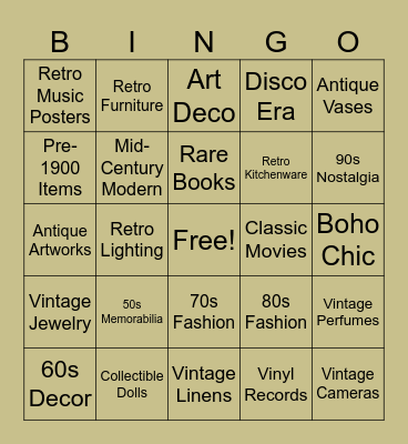 VIN-GO Bingo Card