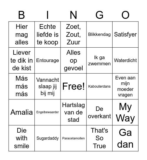 Lynn's Swingo Bingo Card