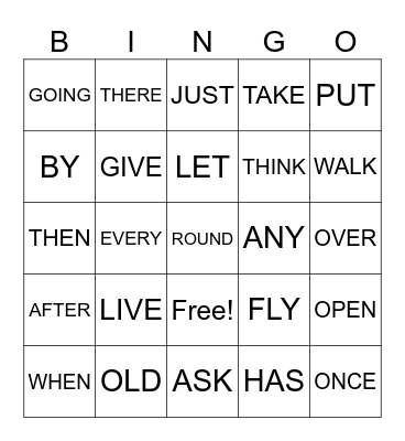 BINGO # 5 Bingo Card