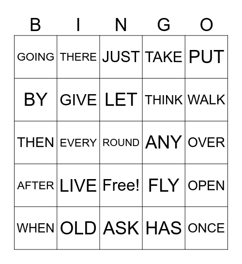 BINGO # 5 Bingo Card