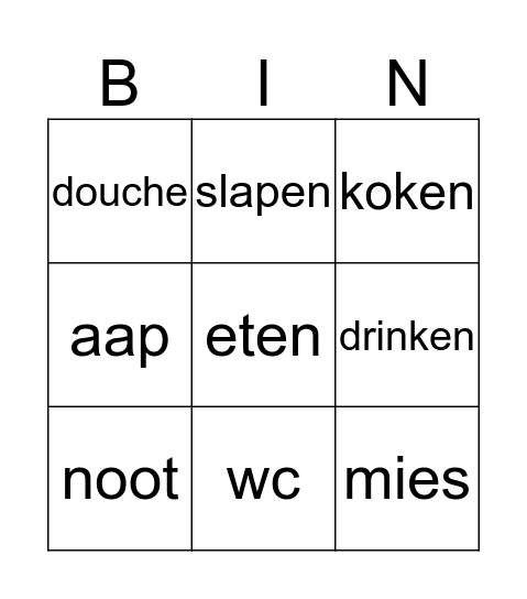 Bingo Card