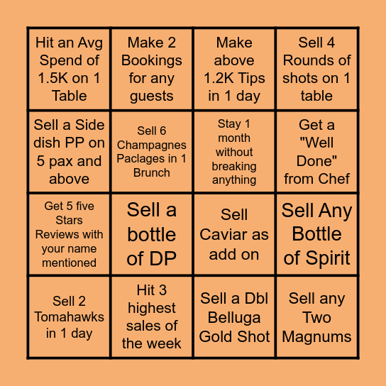 CHEZ WAM BINGO Card