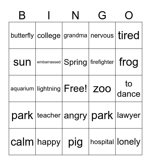 Workshop Bingo Card