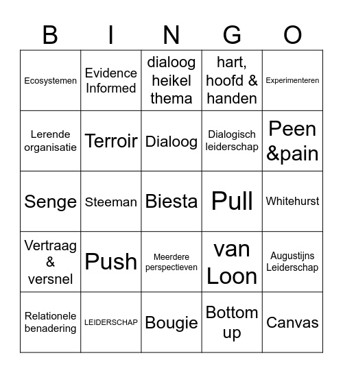 Bingo@TIAS Bingo Card