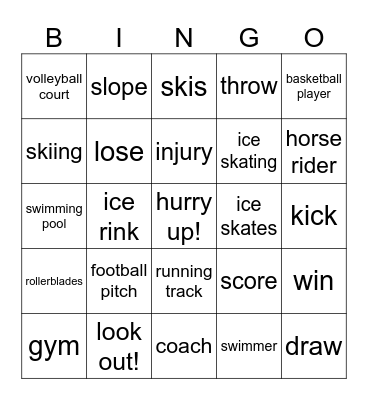 Super Powers 5 unit 5 Bingo Card