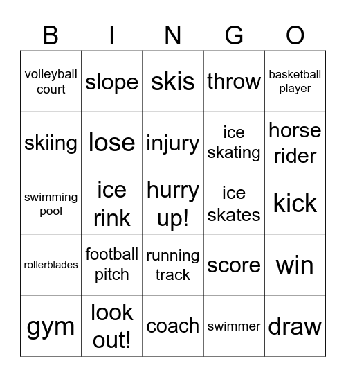 Super Powers 5 unit 5 Bingo Card