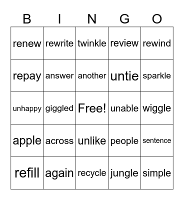 Caroline M BINGO Card