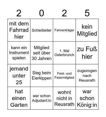 Osterbrunch Bingo Card