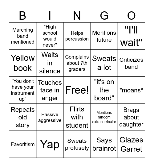 Dettmar Bingo Card