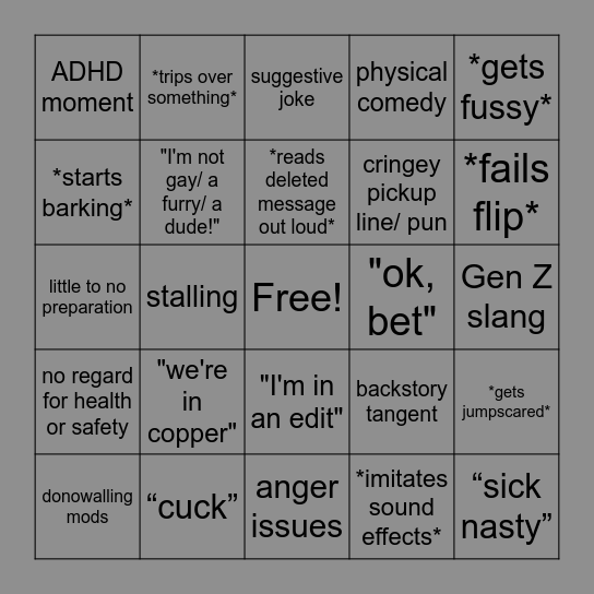 Filian Bingo 3.0 Bingo Card