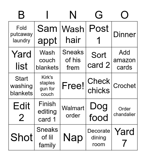 Sllkjj Bingo Card