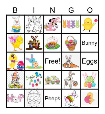 Spring Holiday Bingo Card