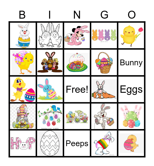 Spring Holiday Bingo Card