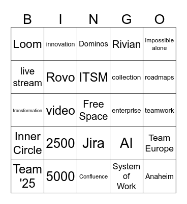 April Exec Town Hall Bingo Card