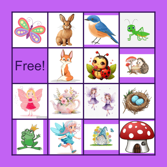 Fairy Birthday Bingo! Bingo Card