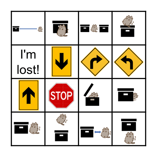 Prepositions and Directions Bingo Card