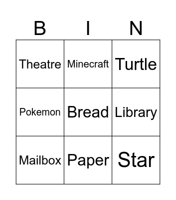 Infinite Craft Bingo Card