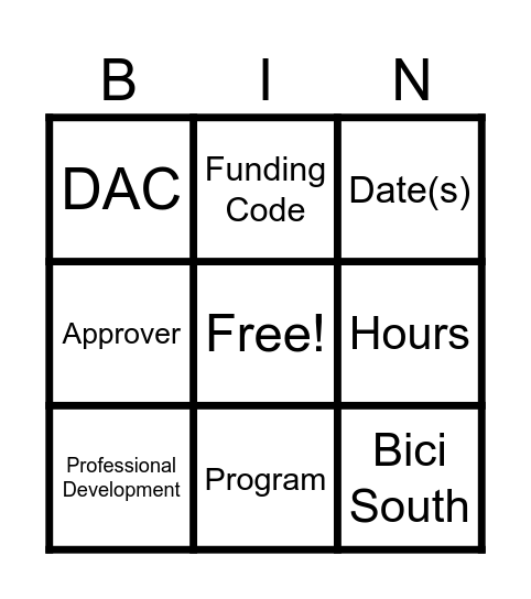 Payroll Palooza!!! Bingo Card