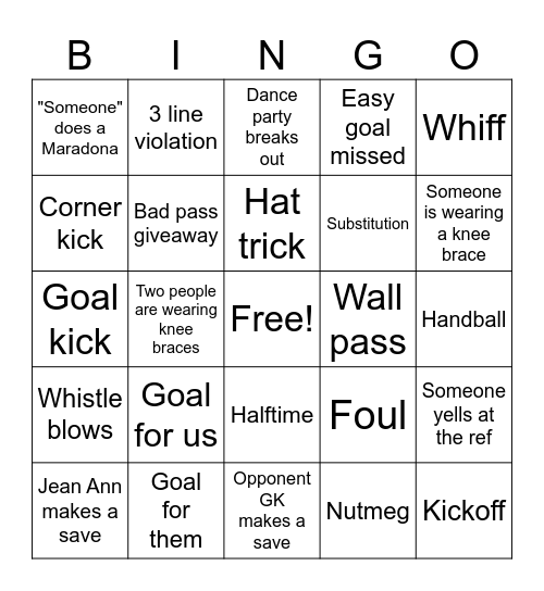 Crazy Eights Monday Night Bingo Card