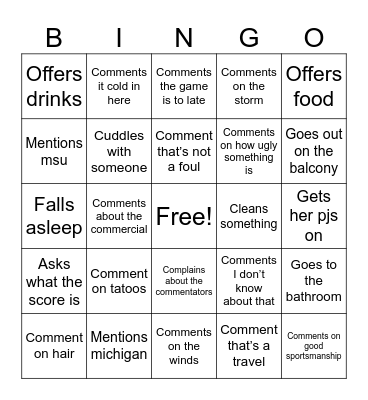 basketball bingo Card