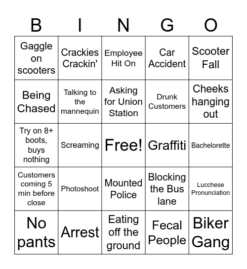 April 7-30 Bingo Card