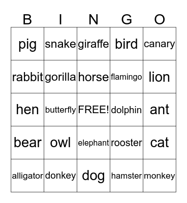 Spanish test #3 Bingo Card