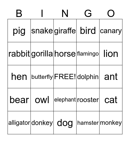 Spanish test #3 Bingo Card