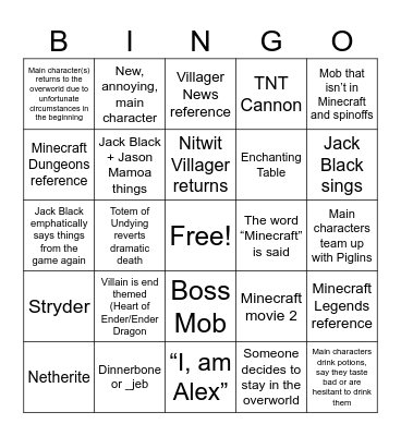 Untitle Bingo Card