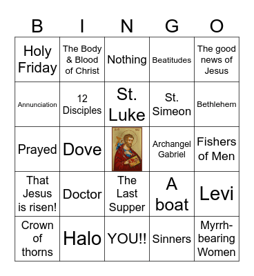 The Gospel of St. Luke Bingo Card