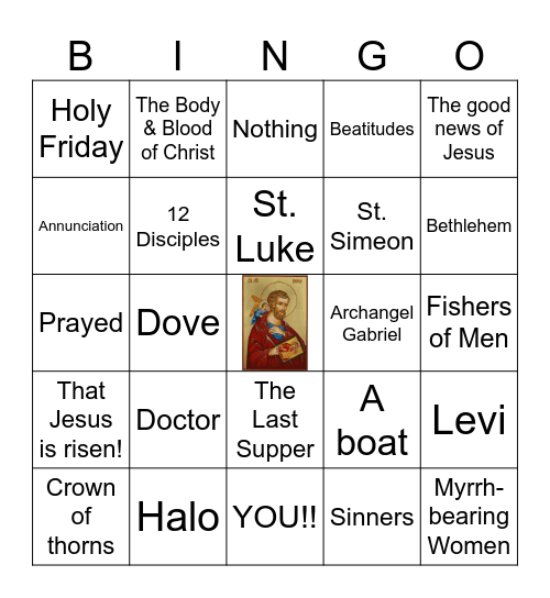 The Gospel of St. Luke Bingo Card