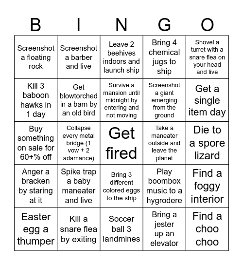 LETHAL LOCKOUT BINGO #2 Bingo Card