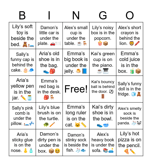 B6 U8 Damon’s dirty pen is under the box. 📦😆 Bingo Card