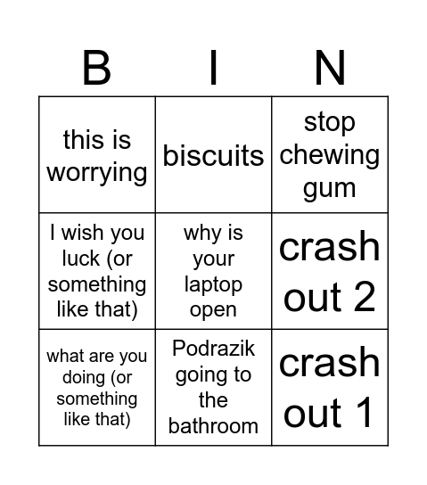 Sango (Pango Season 2) Bingo Card