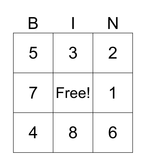delegation Bingo Card