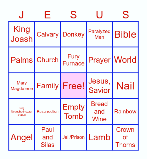 FAMILY CAMP 2025: RESCUED Bingo Card
