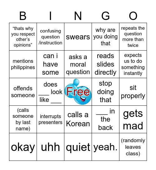 SLGE / Sir Franz Bingo Card