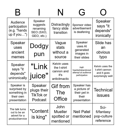 BrightonSEO Bingo April 2025 Bingo Card