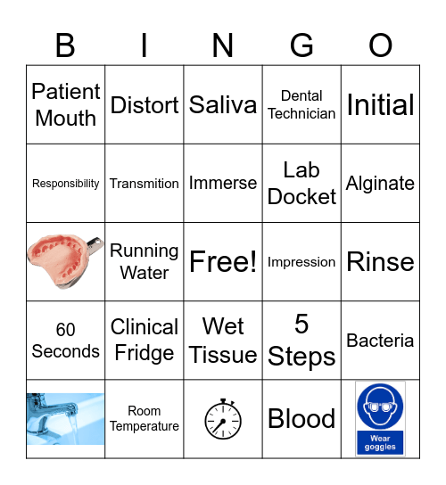 Dental Bingo Card