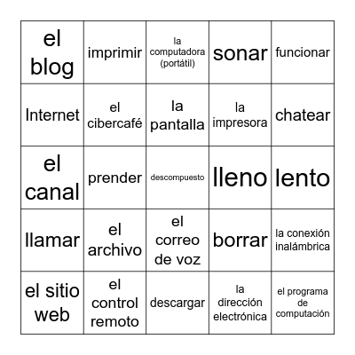 La tecnología Bingo Card