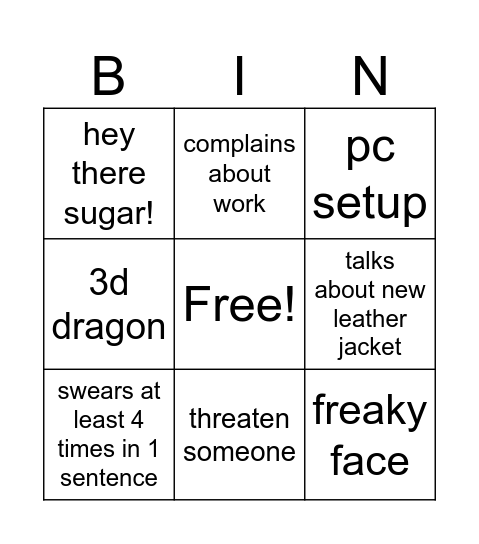 Jarred Emery bingo Card