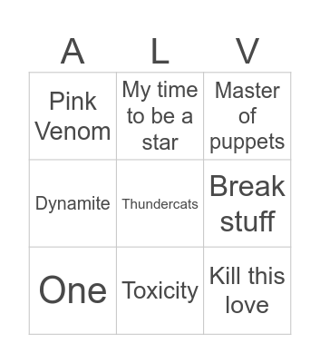 Bingo musical Bingo Card