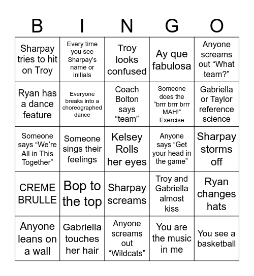HSM Bingo Card