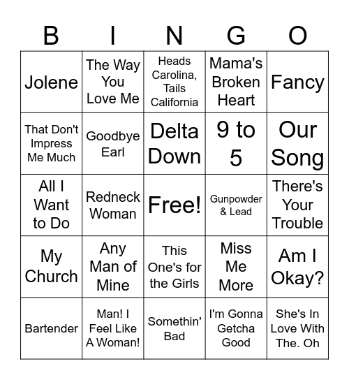Neon Cowgirl Bingo Card
