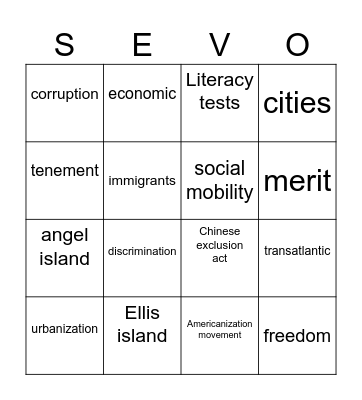 STEVO BINGO! Bingo Card
